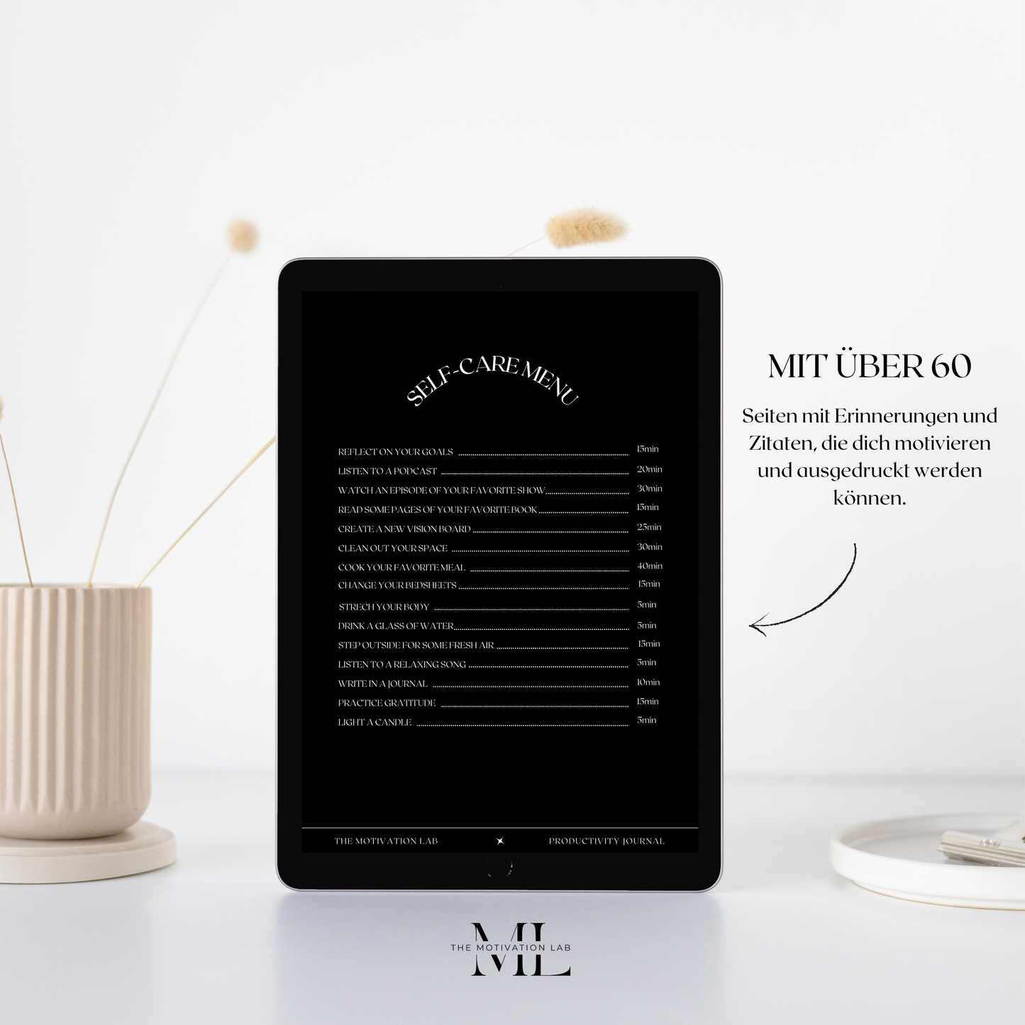Productivity Journal DARK (Deutsche Version)