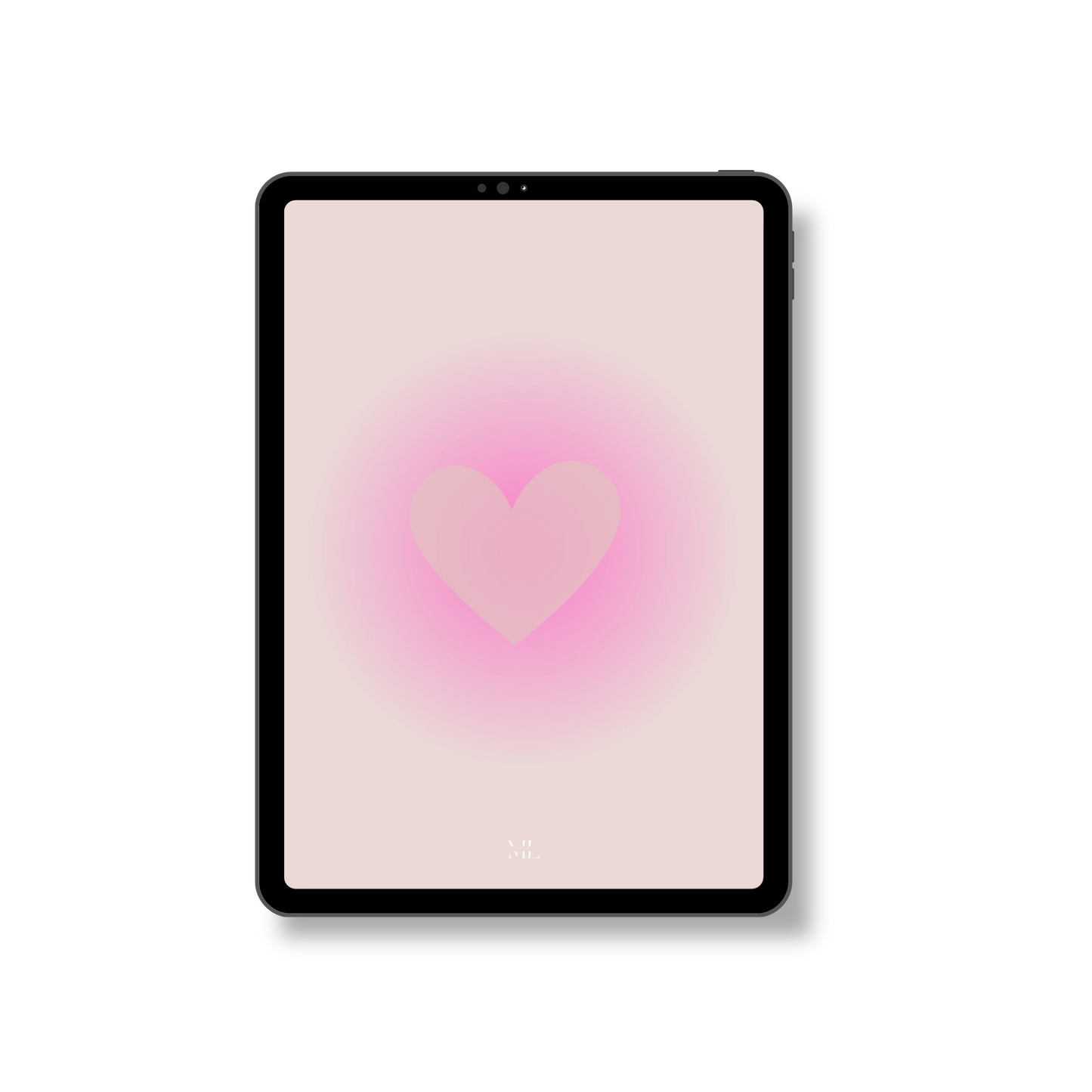 Hintergrund Tablet Herz pink