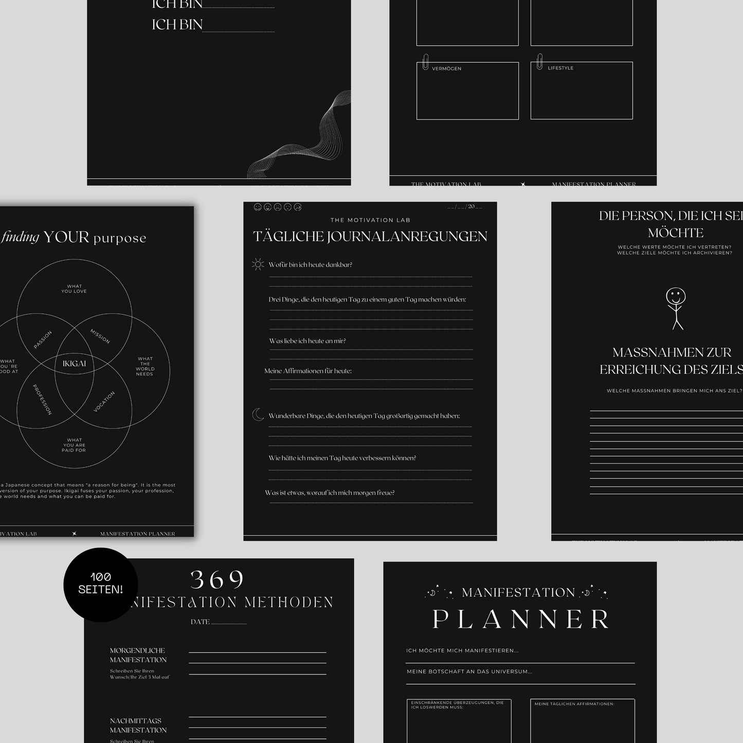 Manifestation Planner DARK (Deutsche Version)