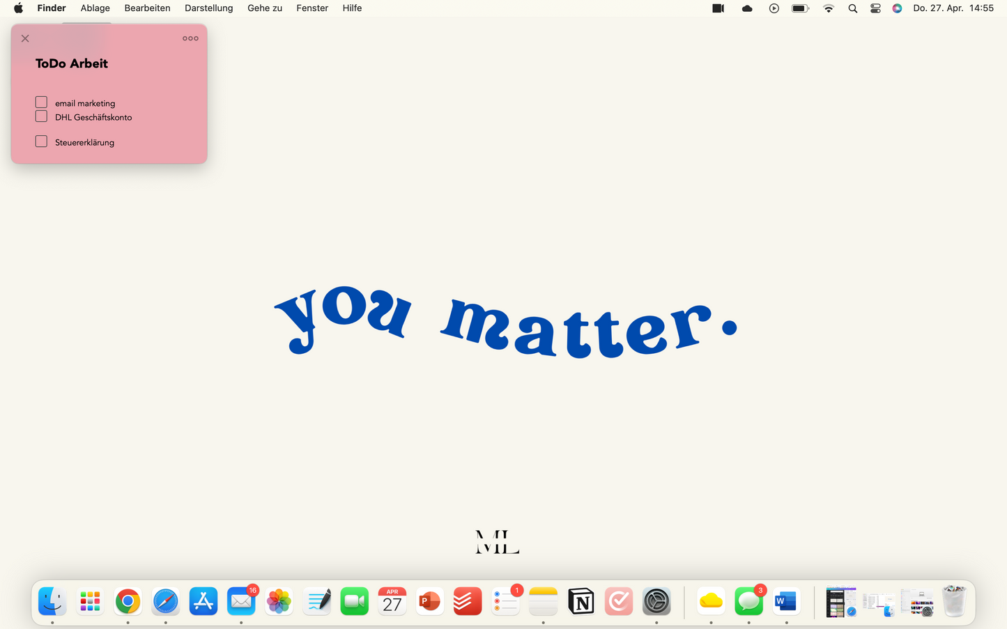 Hintergrund Laptop you matter