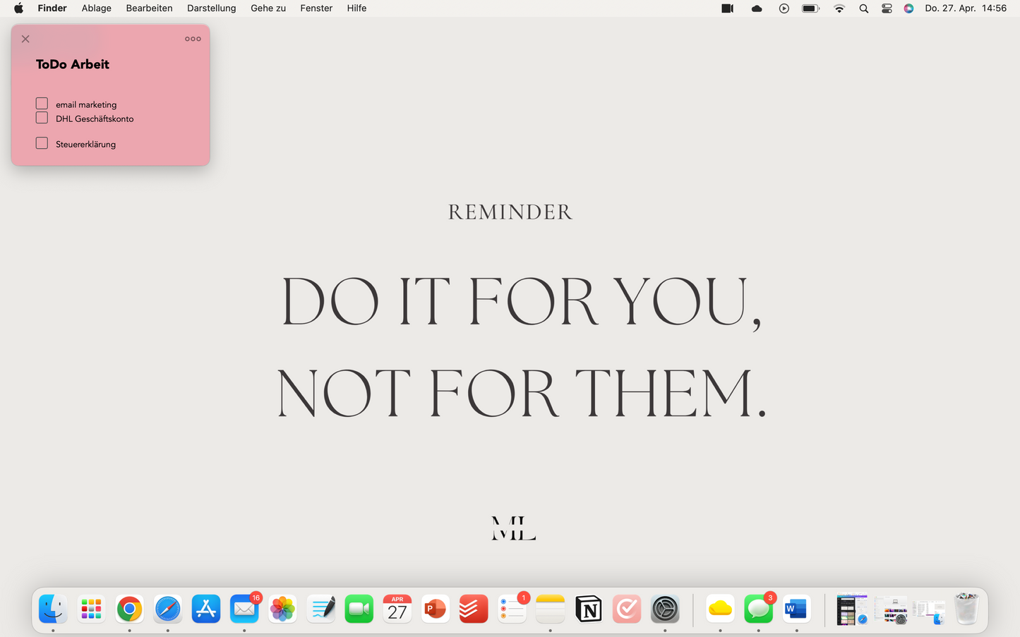 Hintergrund Laptop Reminder