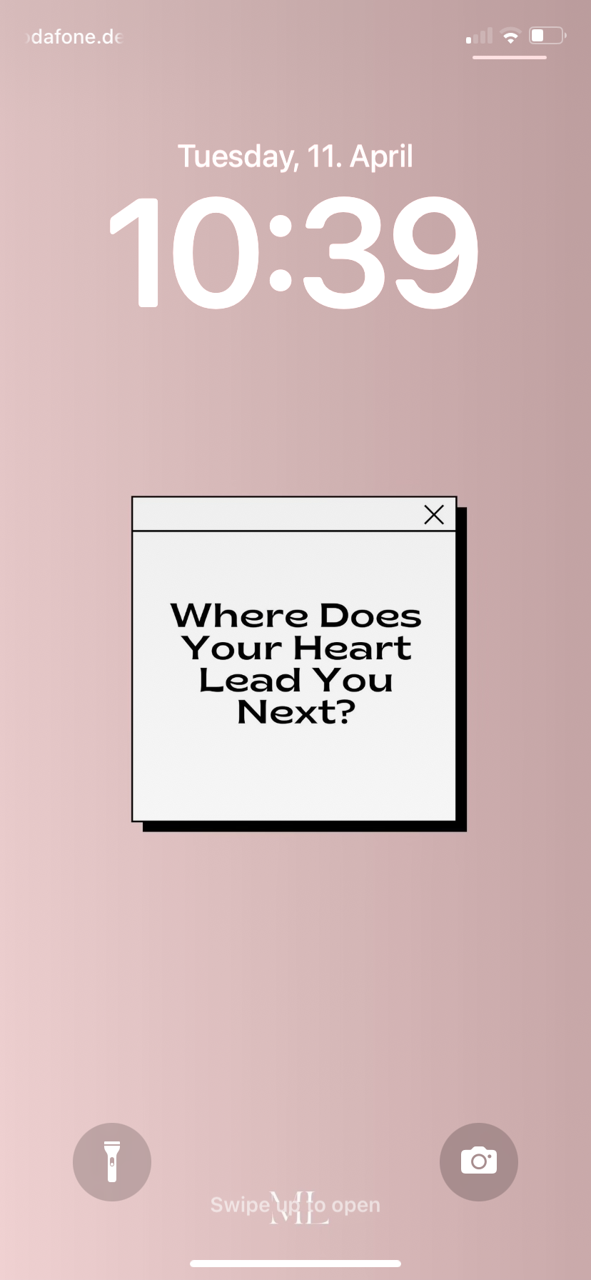 Smartphone Hintergrund "Where does your heart lead you next?"