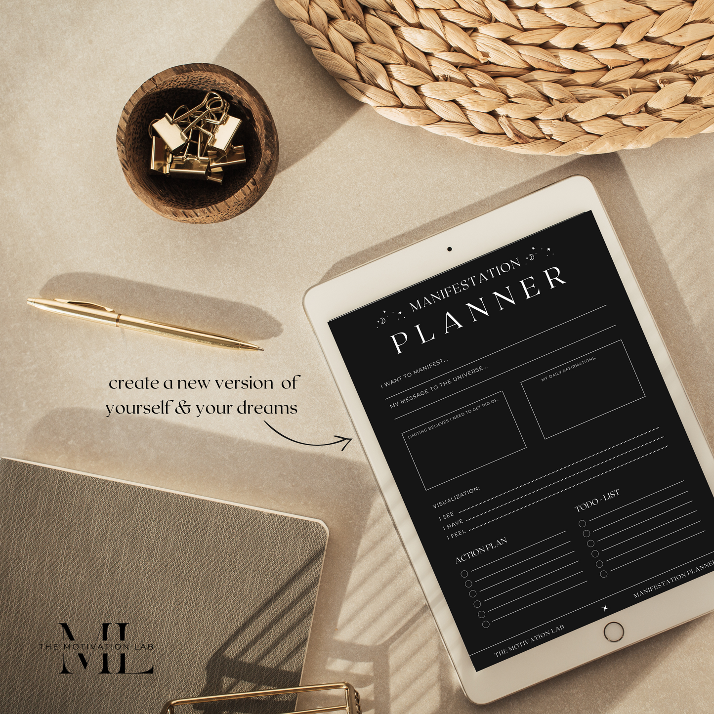 Manifestation Planner DARK (Englische Version)