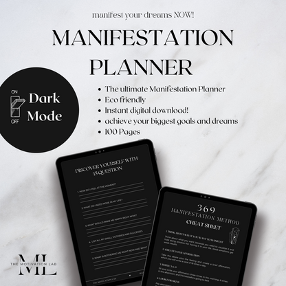 Manifestation Planner DARK (Englische Version)