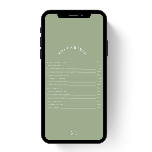 Hintergrund Smartphone Self-Care-Menu