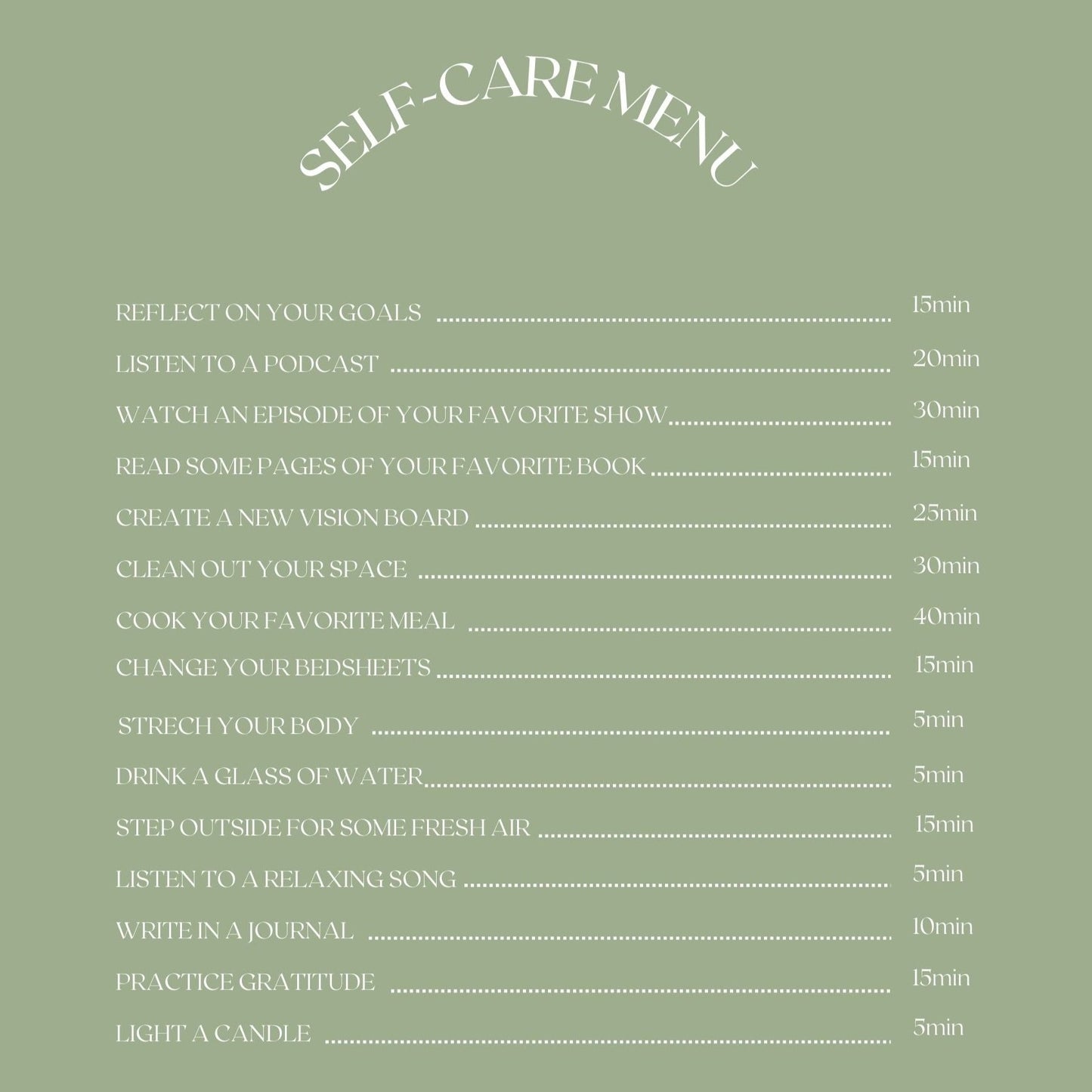 Hintergrund Laptop Self-care Menu