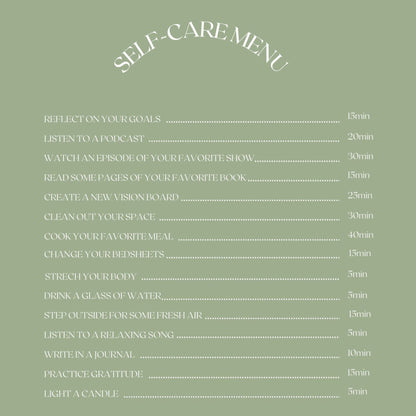 Hintergrund Laptop Self-care Menu
