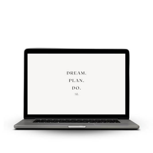 Hintergrund Laptop Dream.Plan.Do.