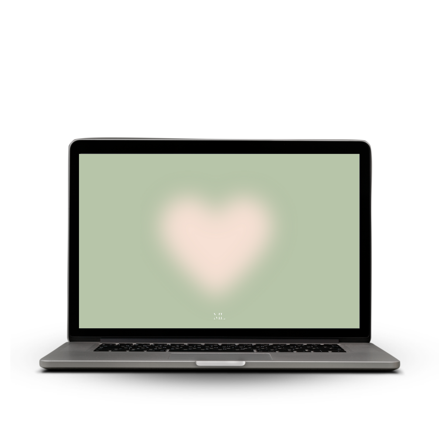 Hintergrund Laptop Herz grün