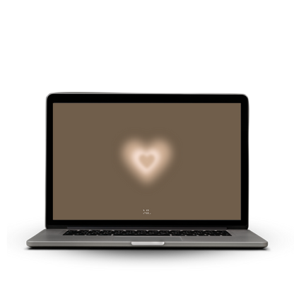 Hintergrund Laptop Herz braun