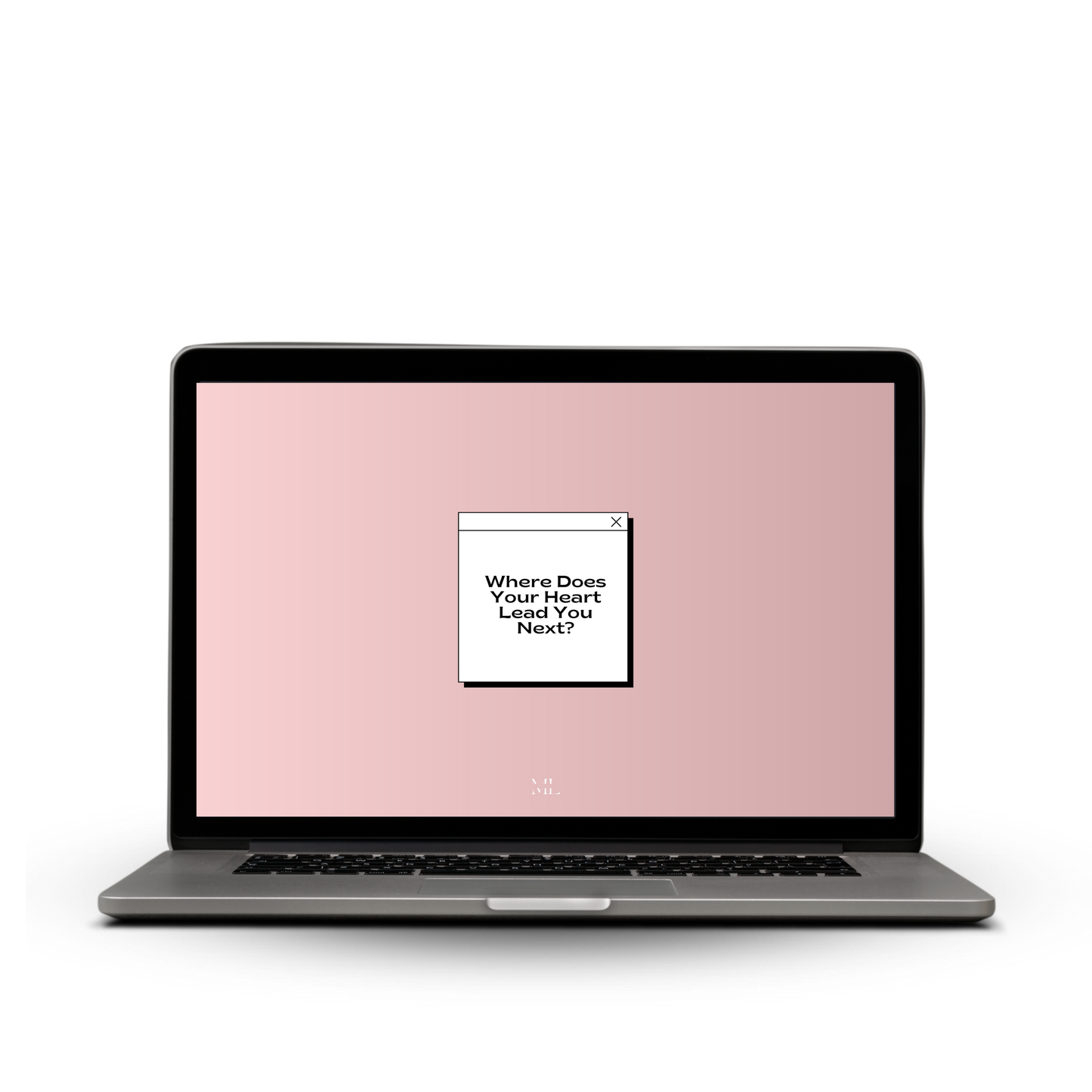 Hintergrund Laptop "Where does your heart lead you next?"