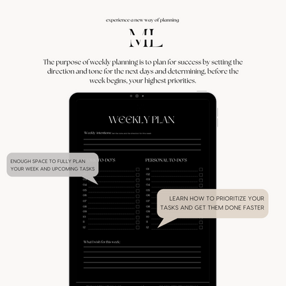 Productivity Journal DARK (Englische Version)
