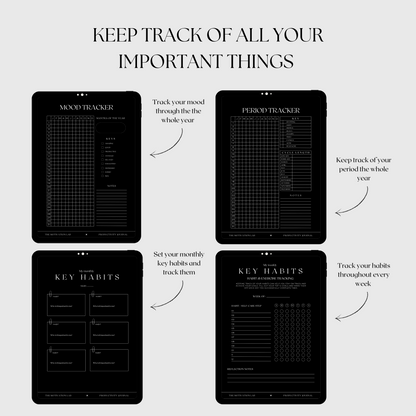 Productivity Journal DARK (Englische Version)