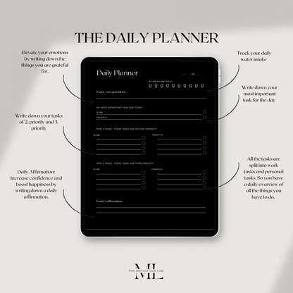 Productivity Journal DARK (Englische Version)
