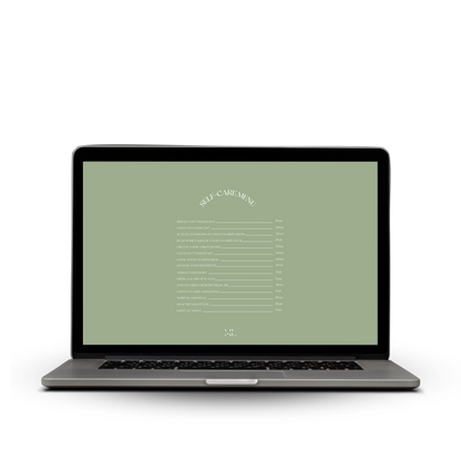 Hintergrund Laptop Self-care Menu
