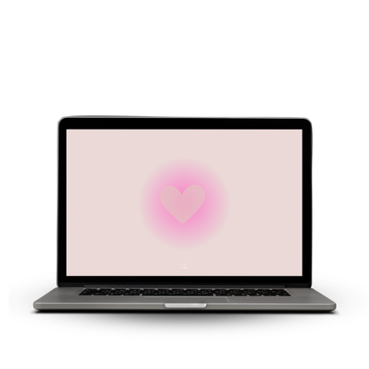 Hintergrund Laptop Herz pink