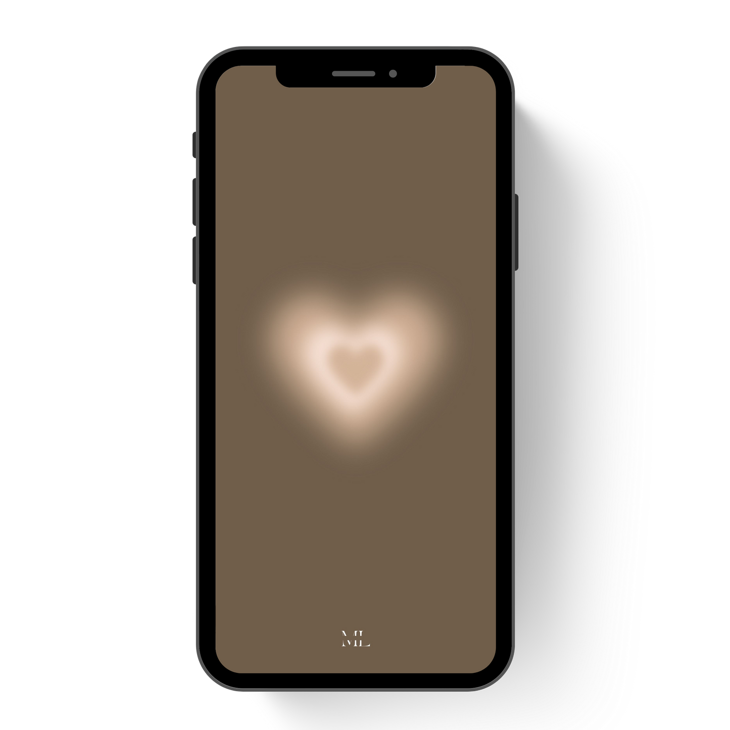Hintergrund Smartphone Herz braun