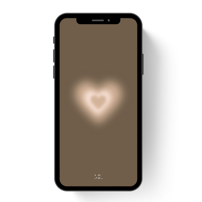 Hintergrund Smartphone Herz braun
