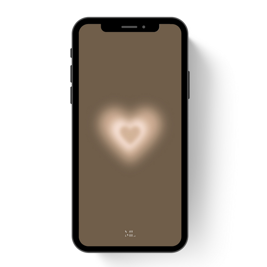 Hintergrund Smartphone Herz braun