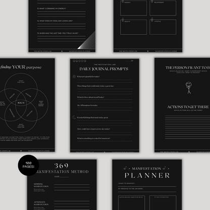 Manifestation Planner DARK (Englische Version)