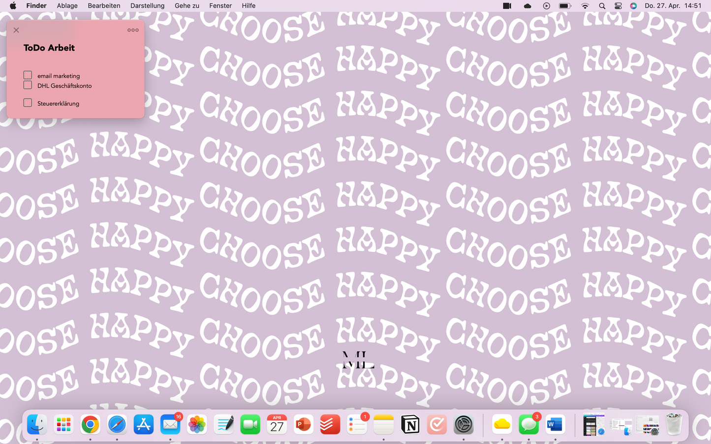 Hintergrund Laptop "Choose Happy"