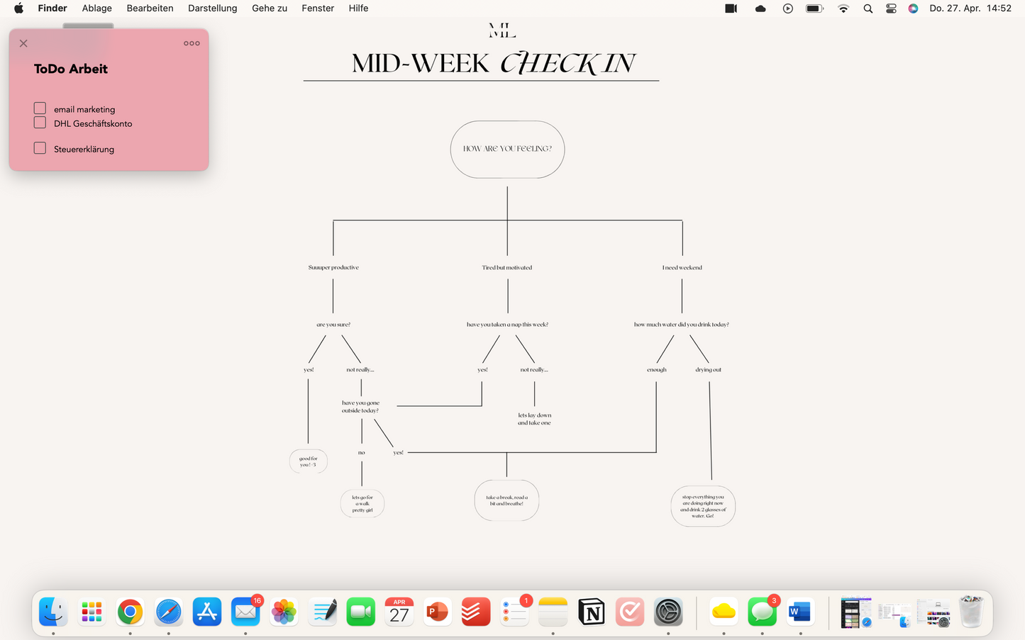 Hintergrund Laptop Mid-Week Check In