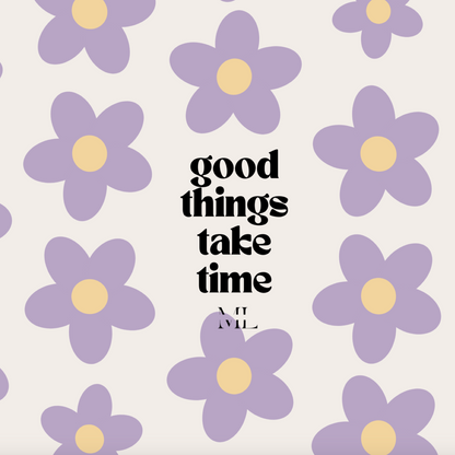 Hintergrund Laptop “Good things take time“