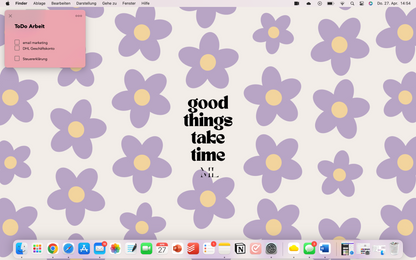 Hintergrund Laptop “Good things take time“