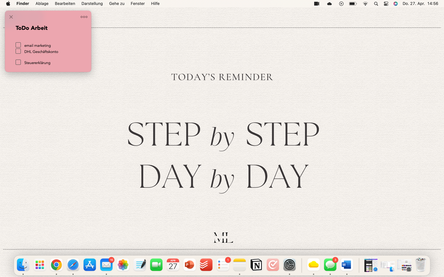 Hintergrund Laptop Step by Step