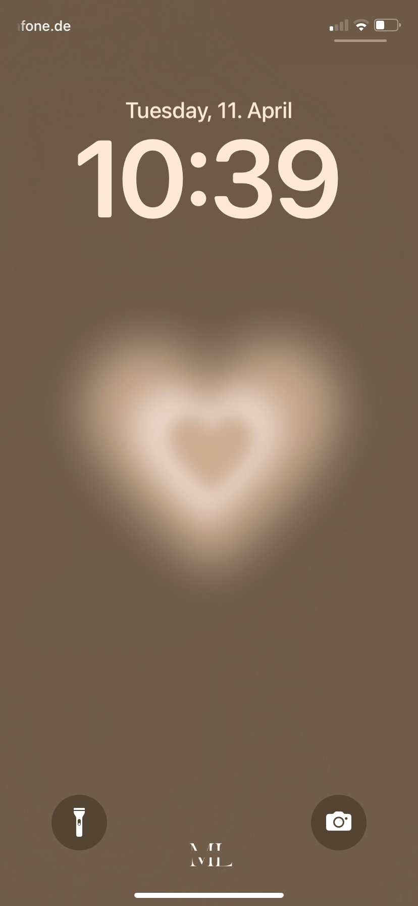 Hintergrund Smartphone Herz braun