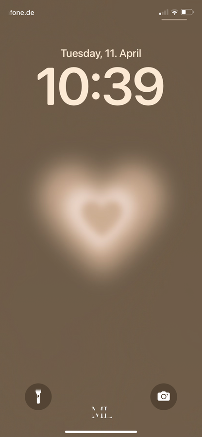 Hintergrund Smartphone Herz braun