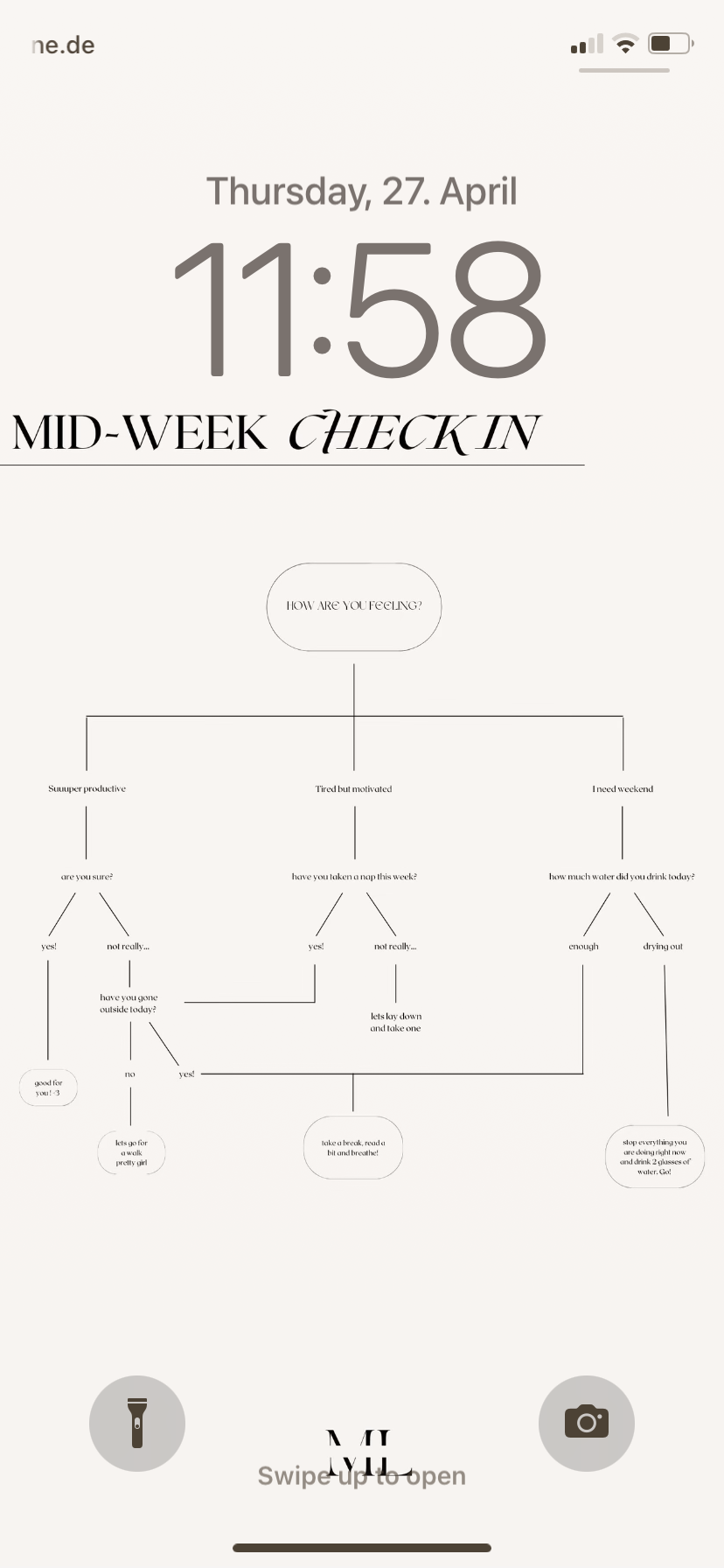 Hintergrund Smartphone Mid-Week Check-In