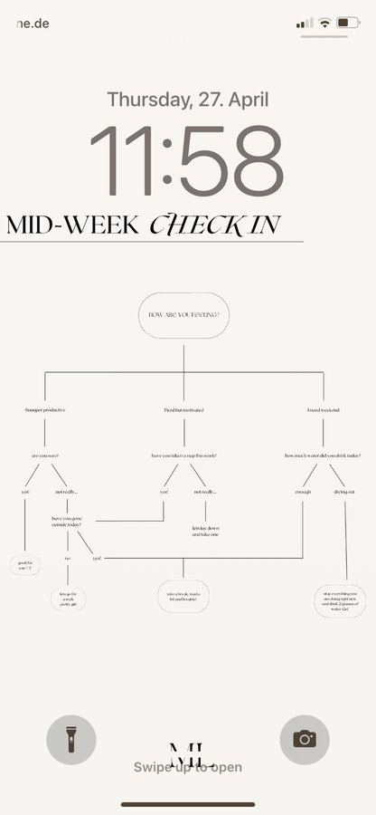 Hintergrund Smartphone Mid-Week Check-In