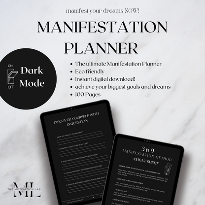 Manifestation Planner DARK (Englische Version)