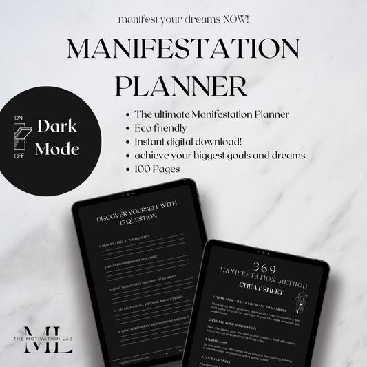 Manifestation Planner DARK (Englische Version)