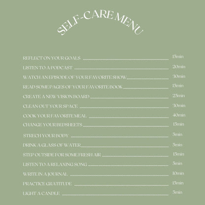 Hintergrund Smartphone Self-Care-Menu