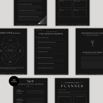 Manifestation Planner DARK (Englische Version)